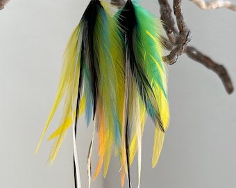 Neon Paradise  - Feather Earrings