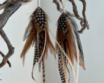 Earth Fairy - Feather Earrings