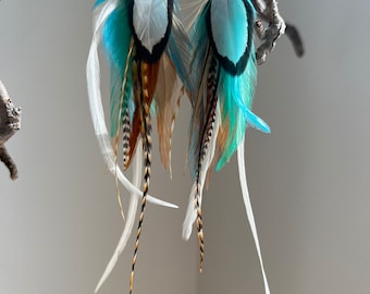 Down by the Seashore -  Feather Earrings