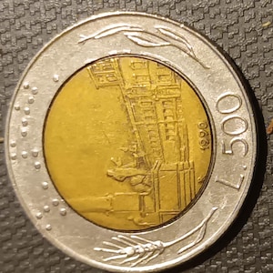 Italian l 500 coin - Etsy 日本