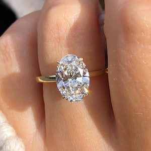2 Carat Oval Lab Diamond Engagement Ring Hidden Halo Oval Ring Diamond Ring IGI Diamond Oval Engagement Ring Certified Diamond Ring For Her