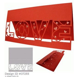 Valentine’s Day Card SVG | LOVE Cutout Card Template | Silhouette & Cricut Compatible | Romantic Card SVG | Instant Digital Download