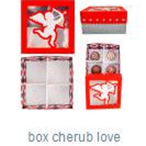 Cherub Love Treat Box SVG | Cupid Valentine Box Template | Chocolate Gift Box | Silhouette & Cricut Compatible | Digital Download
