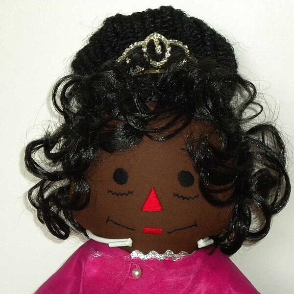 20 inch Handmade Black Doll  "Princess"  on reserve for MONEYMAKER