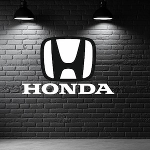 Honda wall letter - garage sign - wall art - garage wall sign - home decor - wall emblem - composite wall sign