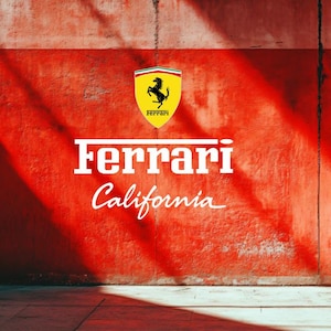 Ferrari wall letter - garage sign - wall art - garage wall sign - home decor - wall emblem - composite wall sign