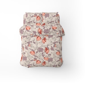 Custom Eco-Friendly Bedding Set – Twin Size | Natural Cotton with Floral Print