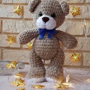 Cute Crochet Teddy Bear PDF Amigurumi Toy Pattern | Easy Plush Bear Crochet Tutorial | Beginner-Friendly Stuffed Animal Pattern