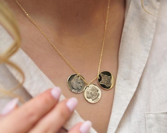 Aangepaste huisdier ketting, echt huisdier portret gepersonaliseerde sieraden voor vrouwen, handgemaakte sieraden cadeaus, kat hond huisdier gedenkteken voor Moederdag cadeau