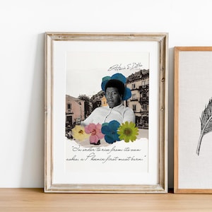 Unique vintage-inspired octavia butler literature poster, feminist quote prints, literature quote lovers,inspirational feminism artwork