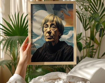 Póster de Ursula K. Le Guin: Arte mural feminista de ratón de biblioteca (descarga digital)
