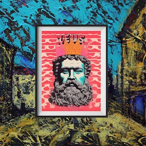 Zeus Portrait Poster: Greek Mythology Wall Art (Digital Download)