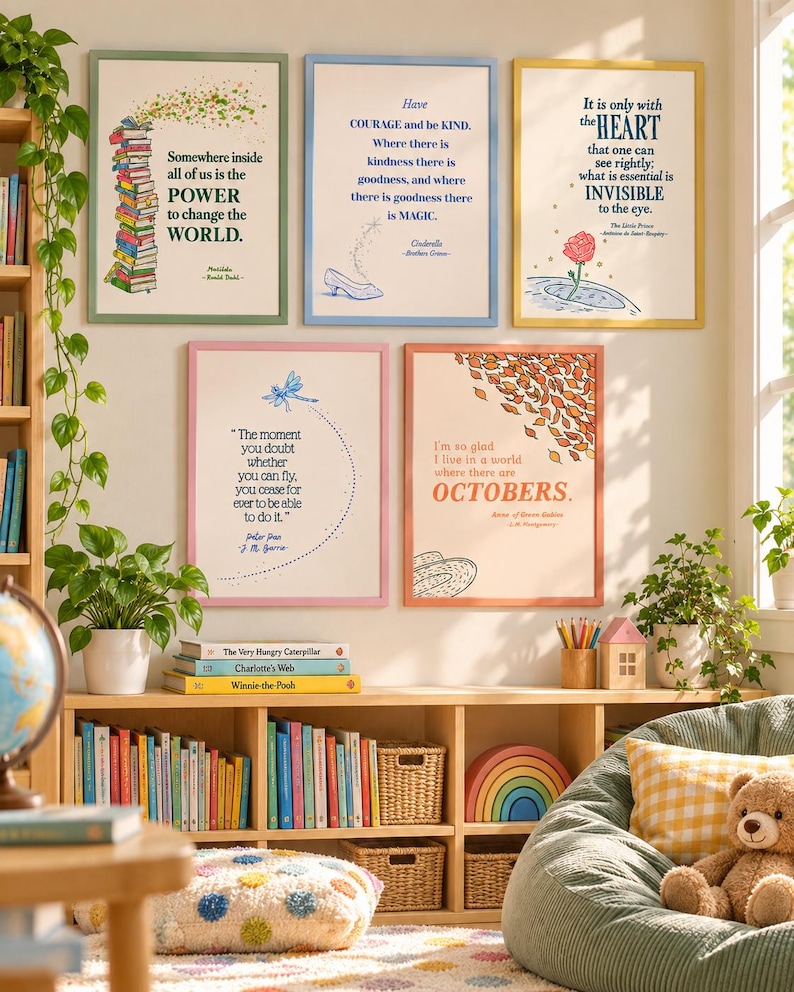 27 Storybook Quote Posters, Matilda Alice Narnia Classroom Wall Art ...