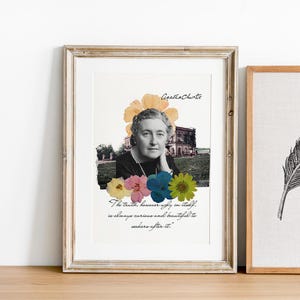 Agatha Christie Quote Poster,author quote wall art, book lover literature, literature art print, feminist quote print, vintage literary