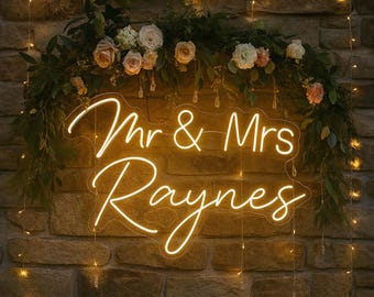 Letrero de neón con nombre personalizado: decoración para bodas, dormitorios y fiestas