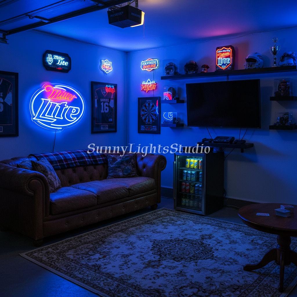 Millers Lite Neon Sign – Dimmable LED Beer Light For Home Bar, Man Cave, Garage & Pub Decor