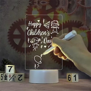 Kundenspezifische LED-Nachtlicht - löschbare Acryl Memo Lampe mit USB-Power für Haus & Büro