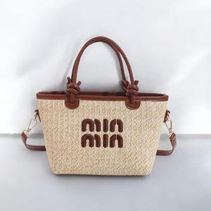Boho Straw Shoulder Bag – Summer Crossbody Beach Bag for Women