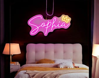 Custom Name Neon Sign - Personalisiertes LED-Licht mit 12 Farben, USB Powered