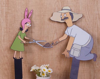 Bob's Burgers Garden Metal Stake,Characters Garden Decor,Gift For Gardener,Garden Decor,Potted Plants Decor,Planter Box Signs