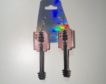 MGK Pink Razor Blade guitar Earrings