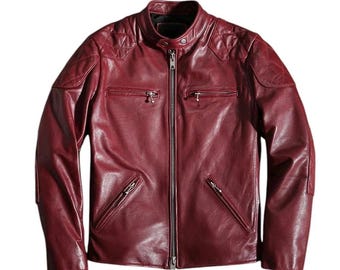 Vintage RBC Legend Steerhide Leather Cafe Racer Jacket (size S/36