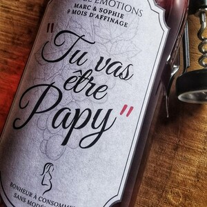 Étiquette de Bouteille de Vin - Annonce de Grossesse Personnalisable