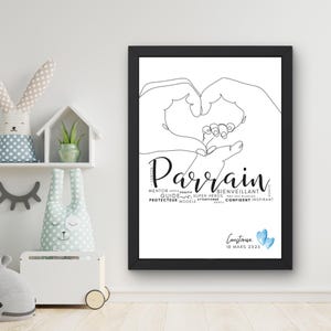 Affiche Parrain Personnalisée à Encadrer