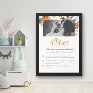 Affiche Marraine Personnalisée à Encadrer