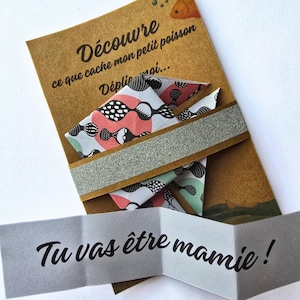 Carte Origami Annonce de grossesse