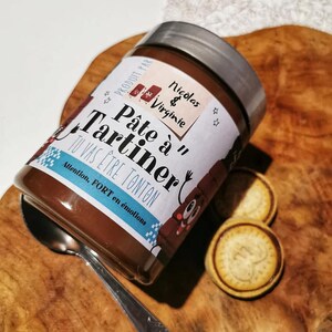 Étiquette Personnalisée pour Pot de Pâte à Tartiner | Annonce de Grossesse Originale