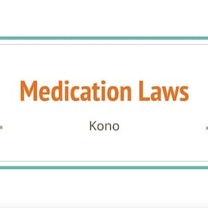 Medication Laws for Pharmacy Technicians Presentation and Note Sheet