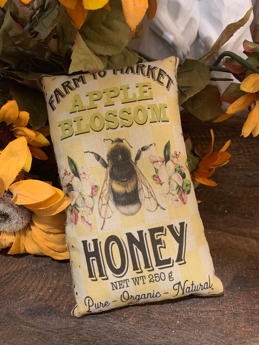 Large Vintage Farm to Market Honey Bee Farm Art Print Bowl Ornie Approx ...