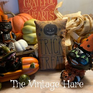 New~~ Primitive Vintage Trick or Treat Art Print Bowl Filler Ornie ...