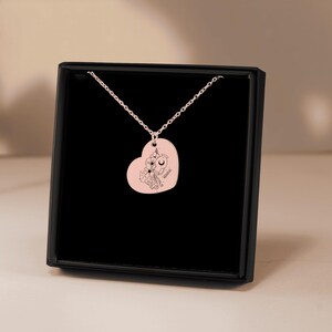 Aquarius Zodiac Heart Necklace: Personalized Engraved Astrology Gift