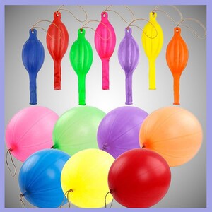 Punch Ball Balloons Set - Fun Birthday and Party Favors for Kids with Durable Rubber Bands
