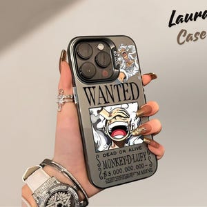 One Piece Luffy Wanted Poster iPhone Case: Matte Anti-Drop Anime Cover