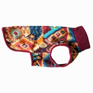 Fleece dog sweater | Desert Kaleidoscope | Handmade to order | Colorful dog sweaters | Sweaters for large dogs | Unique Gift for Dog Lover