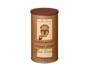 Großer authentischer türkischer Kaffee 500 g in Premium Dose - Frisch gemahlene traditionell geröstete Arabica - Blechdose in Familiengröße - Gourmet-Geschenk