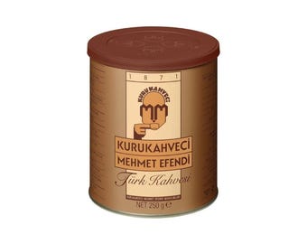 Authentischer türkischer Kaffee in Premium Blechdose - 250 g frisch gemahlener gerösteter Arabica - Traditionelles türkisches Getränk - Gourmet-Kaffee-Geschenkbox