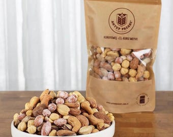 Premium gemischte Nüsse 500g, geröstete Luxus-Gourmet-Snacks, gesunde knusprige Nussmischung Geschenk, authentische mediterrane ganze Cashews Haselnüsse Pistac