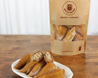 Authentische türkische Walnuss Muska Pestil 250g, Traditionelle Walnuss Gefüllte Obst Leder Wrap, Gesunder Gourmet Snack, Obst Roll Up Geschenk