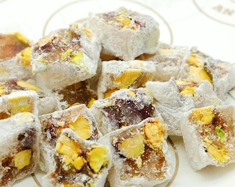 Türkischer Gourmet-Genuss mit doppelt gerösteten Pistazien, authentische türkische Lokum Premium Sweet Candy, traditionelles Lebensmittelgeschenk, 125 g / 4,4 oz