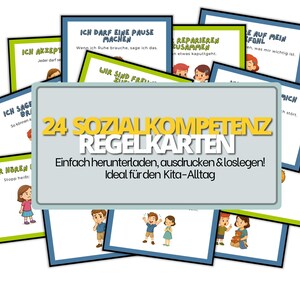 24 Regelkarten Sozialkompetenz – Streiten und Versöhnen in der Kita | PDF zum Ausdrucken