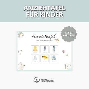 Klädschema för barn A3 A4 PDF – Lära sig kläder i förskolan – Väder och klädsel – Klädplan för dagis – Ladda ner