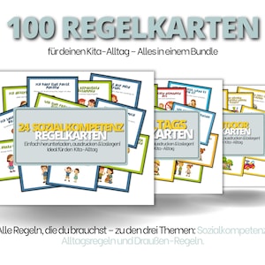 100 cartes de règles pour enfants – Coffret éducatif XXL pour la crèche, l'école et la maison en PDF à imprimer