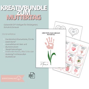 Mini-Karten zum Ausmalen Muttertag | Herz-Vorlagen mit Spruch | PDF Sofort-Download | Für Kita & Grundschule