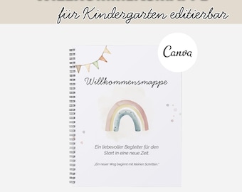 Welcome folder for kindergarten - settling in made easy | German Canva template