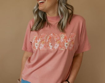 Floral Mom | Boxy Cropped Tee | Adults