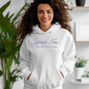 Embroidered Speak Noow Taylor&#39;s Version Hoodie - Swifty Fan Merch